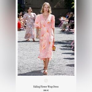 Kate Spade Women’s Falling Flowers Pattern Wrap Vneck Dress Size 2 NWT